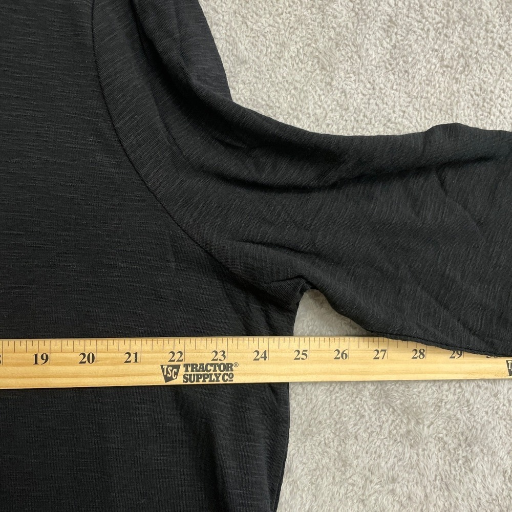 NEW Kirkland Signature Women's Size XXL Black 3/4 Sleeve Boatneck Slub Tee - Picture 6 of 10